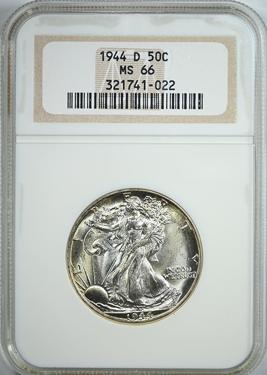1944-D Walking Liberty Half Dollar 50C NGC MS66