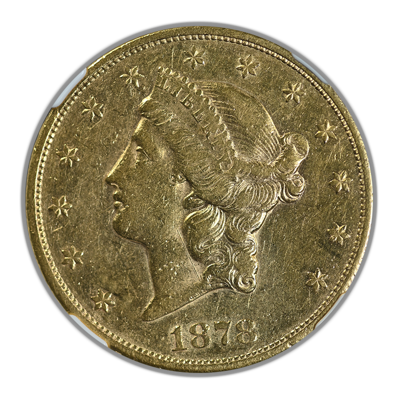 1878-CC Liberty Head Gold Double Eagle $20 NGC XF45 Obverse