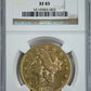 1878-CC Liberty Head Gold Double Eagle $20 NGC XF45 Obverse Slab