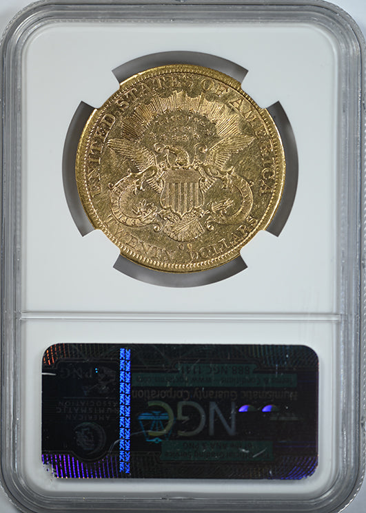 1878-CC Liberty Head Gold Double Eagle $20 NGC XF45 Reverse Slab