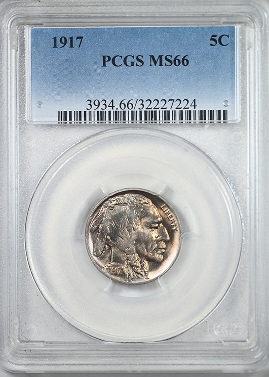 1917 Buffalo Nickel 5C PCGS MS66