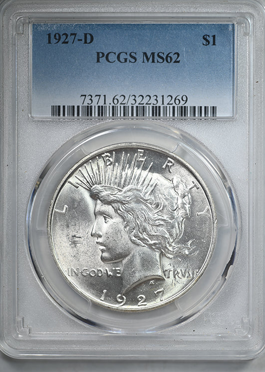 1927-D Peace Dollar $1 PCGS MS62