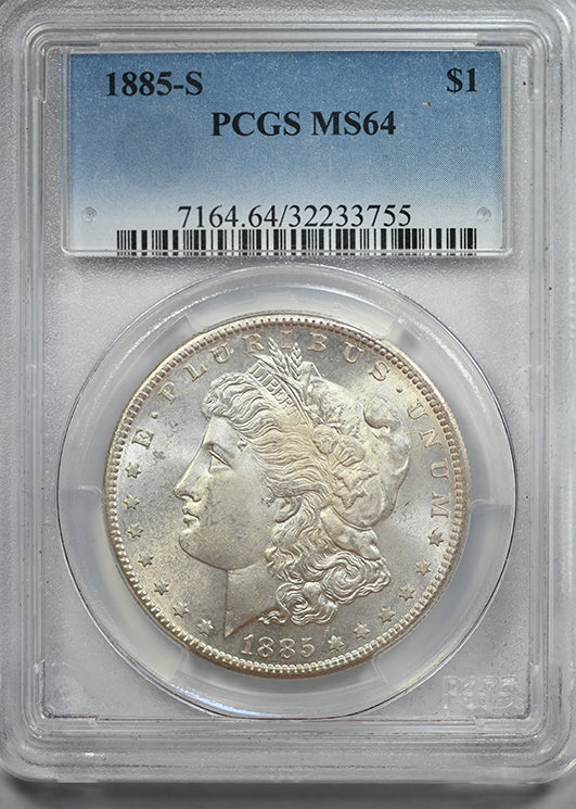 1885-S Morgan Dollar $1 PCGS MS64