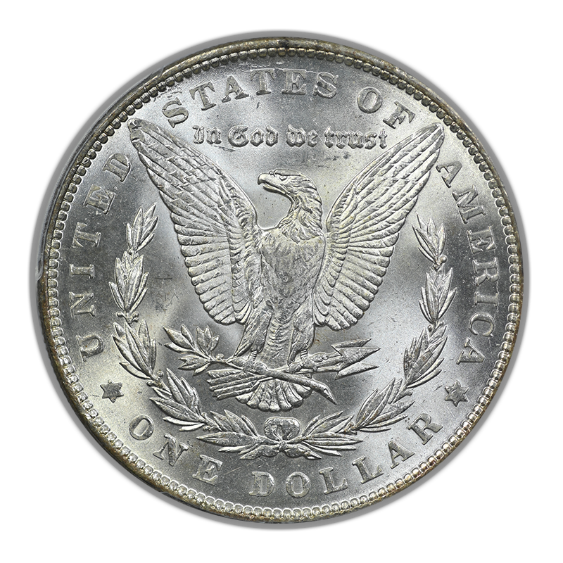 1892 Morgan Dollar $1 PCGS MS62 Reverse