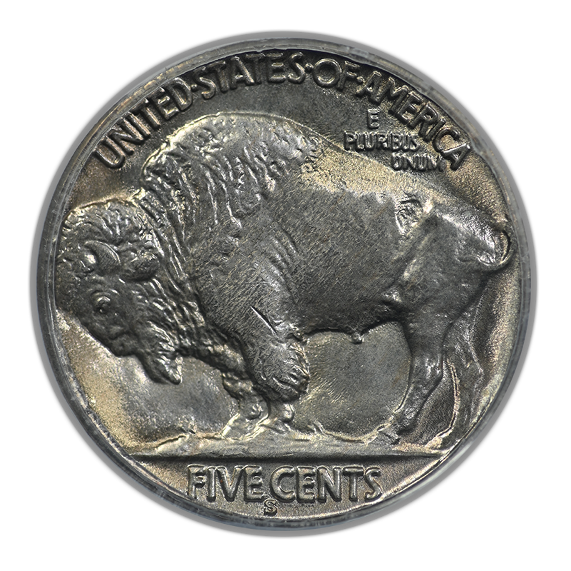 1937-S Buffalo Nickel 5C PCGS MS64 OGH Reverse