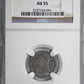 1825 Capped Bust Dime 10C NGC AU55 - TONED!