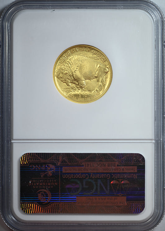 2008-W Gold Buffalo G$10 NGC MS70 .9999 Fine First Year of Issue