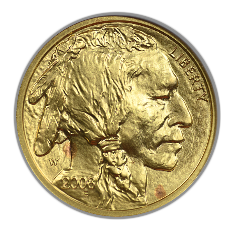 2008-W Gold Buffalo G$10 NGC MS70 .9999 Fine First Year of Issue