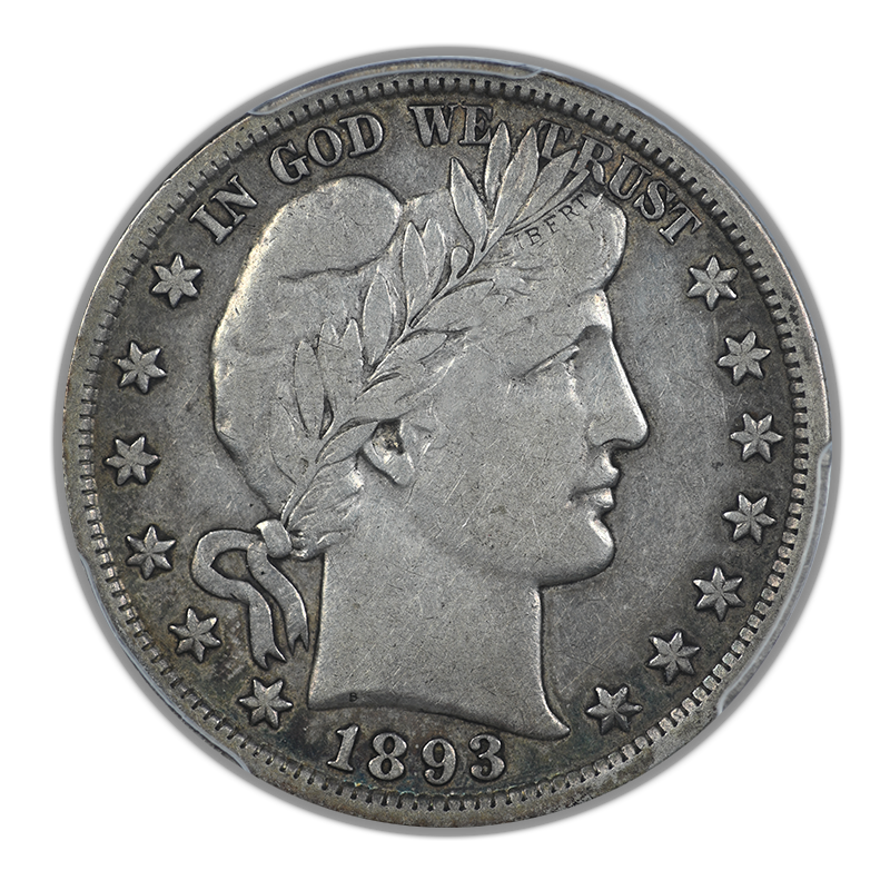 1893 Barber Half Dollar 50C PCGS VF25