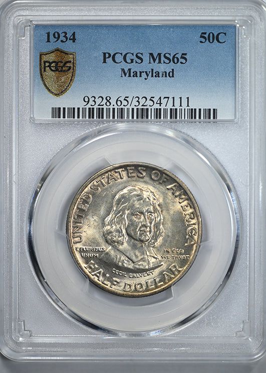 1934 Maryland Classic Commemorative Half Dollar 50C PCGS MS65