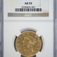 1847 Liberty Head Gold Eagle $10 NGC AU55 Obverse Slab