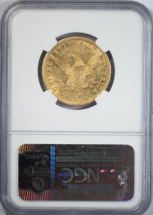 1847 Liberty Head Gold Eagle $10 NGC AU55 Reverse Slab