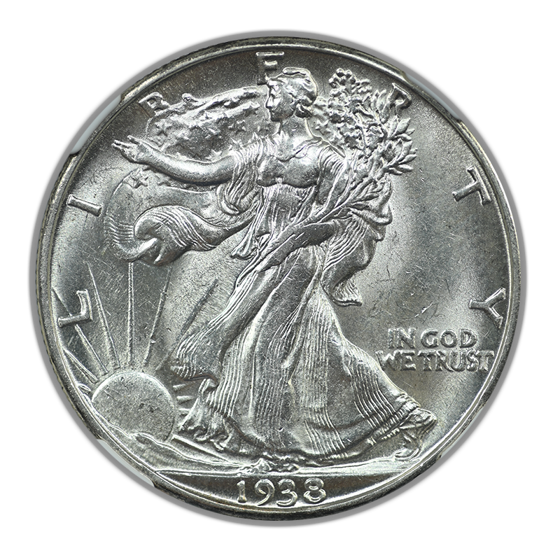 1938-D Walking Liberty Half Dollar 50C NGC AU58