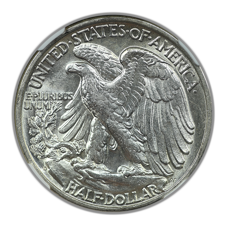 1938-D Walking Liberty Half Dollar 50C NGC AU58