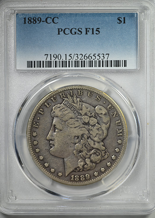 1889-CC Morgan Dollar $1 PCGS F15