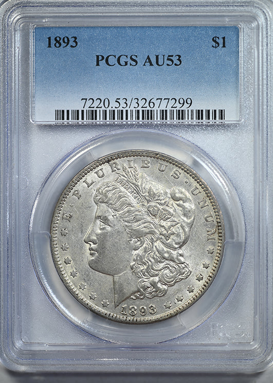 1893 Morgan Dollar $1 PCGS AU53