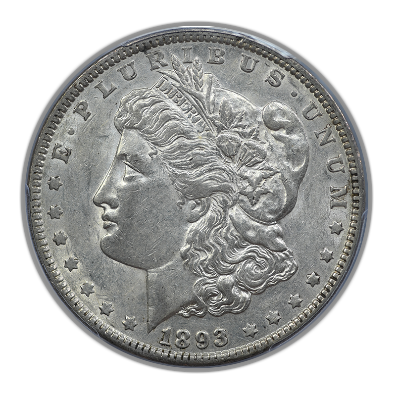 1893 Morgan Dollar $1 PCGS AU53