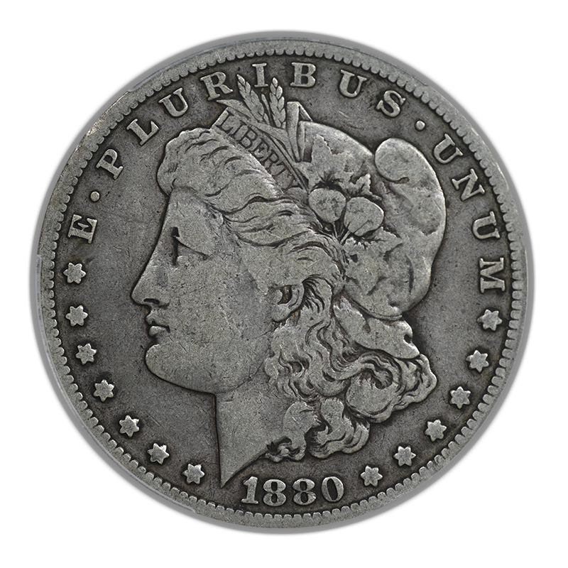 1880-CC Morgan Dollar $1 CAC F12