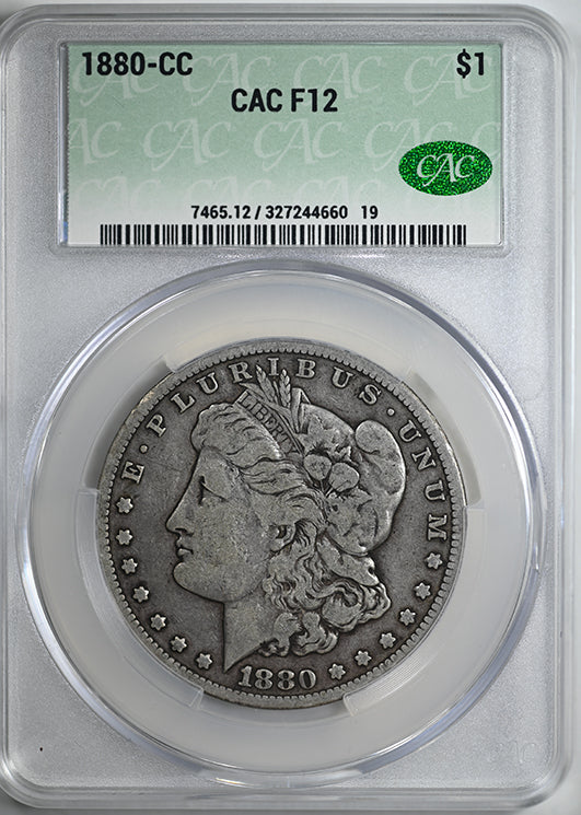 1880-CC Morgan Dollar $1 CAC F12