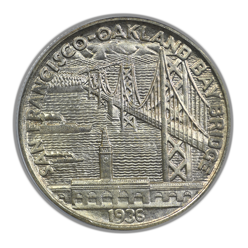 1936-S Bay Bridge Classic Commemorative Half Dollar 50C PCGS MS64 OGH
