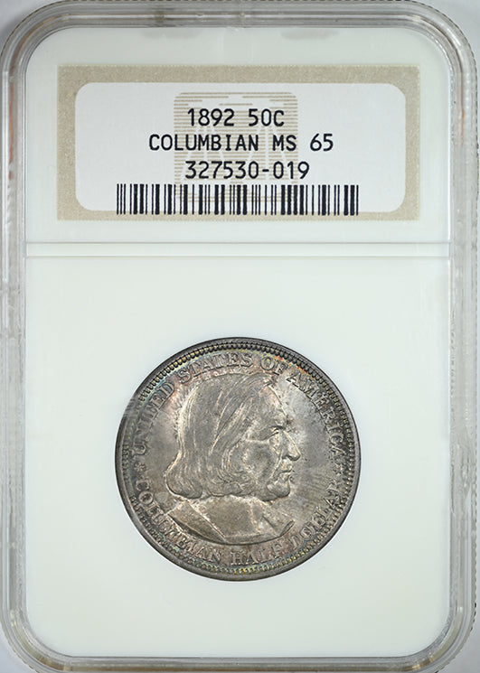 1892 Columbian Exposition Classic Commemorative Half Dollar 50C NGC MS65 - TONED!