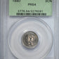 1880 Proof Three Cent Nickel Piece 3CN PCGS PR64 OGH Obverse Slab