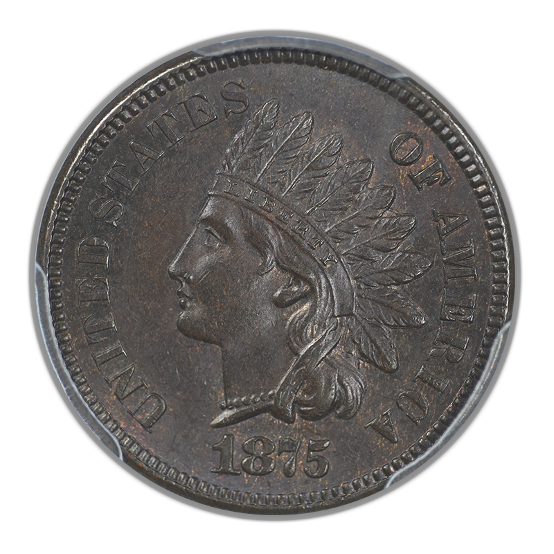 1875 Indian Head Cent 1C PCGS MS64BN CAC