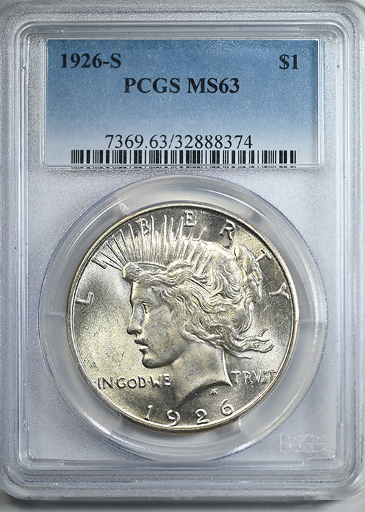 1926-S Peace Dollar $1 PCGS MS63