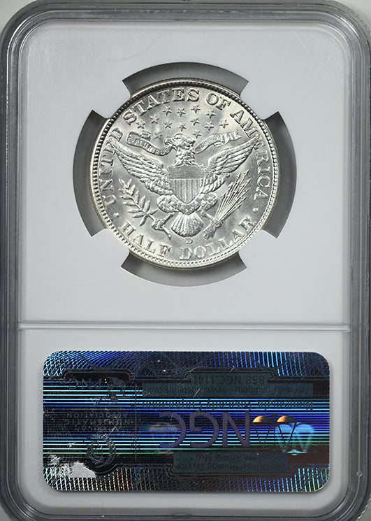 1913-D Barber Half Dollar 50C NGC AU58