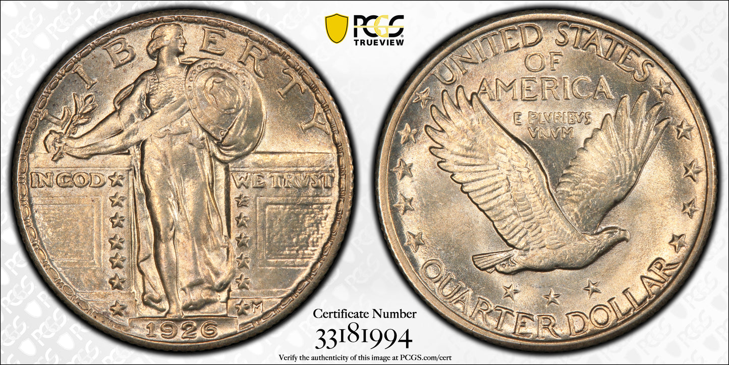 1926 Standing Liberty Quarter 25C PCGS MS64