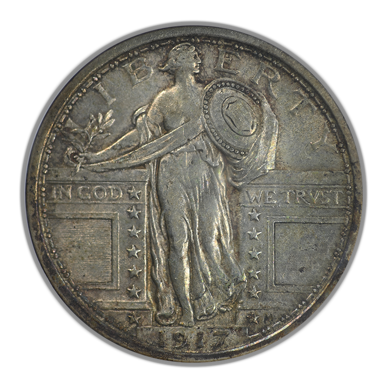 1917 Type 1 Standing Liberty Quarter 25C NGC XF45 CAC