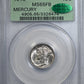 1916 Mercury Dime 10C PCGS MS65FB CAC OGH - Full Bands Obverse Slabw