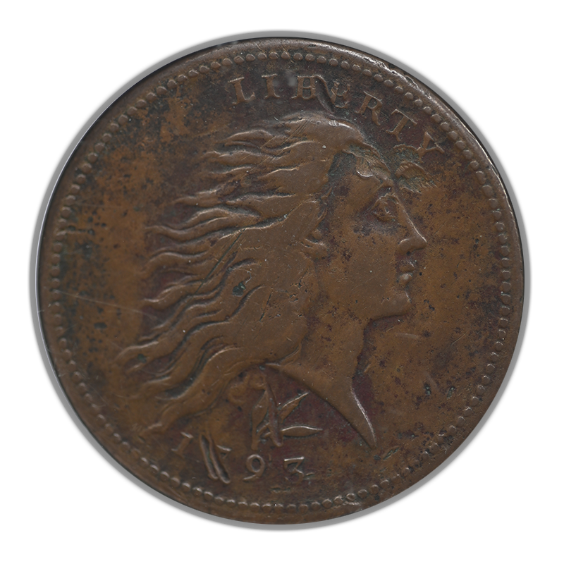 1793 Flowing Hair Wreath Lettered Edge Large Cent 1C NGC VF Details S-11C