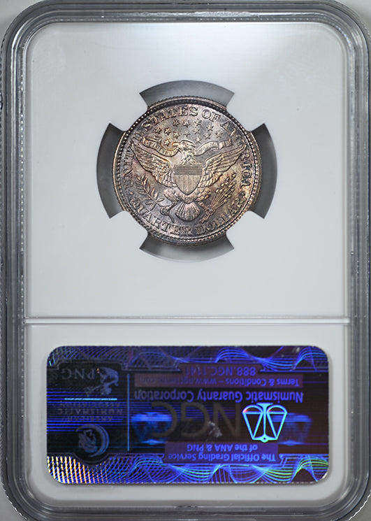 1892 Barber Quarter 25C NGC MS66 CAC - TONED!