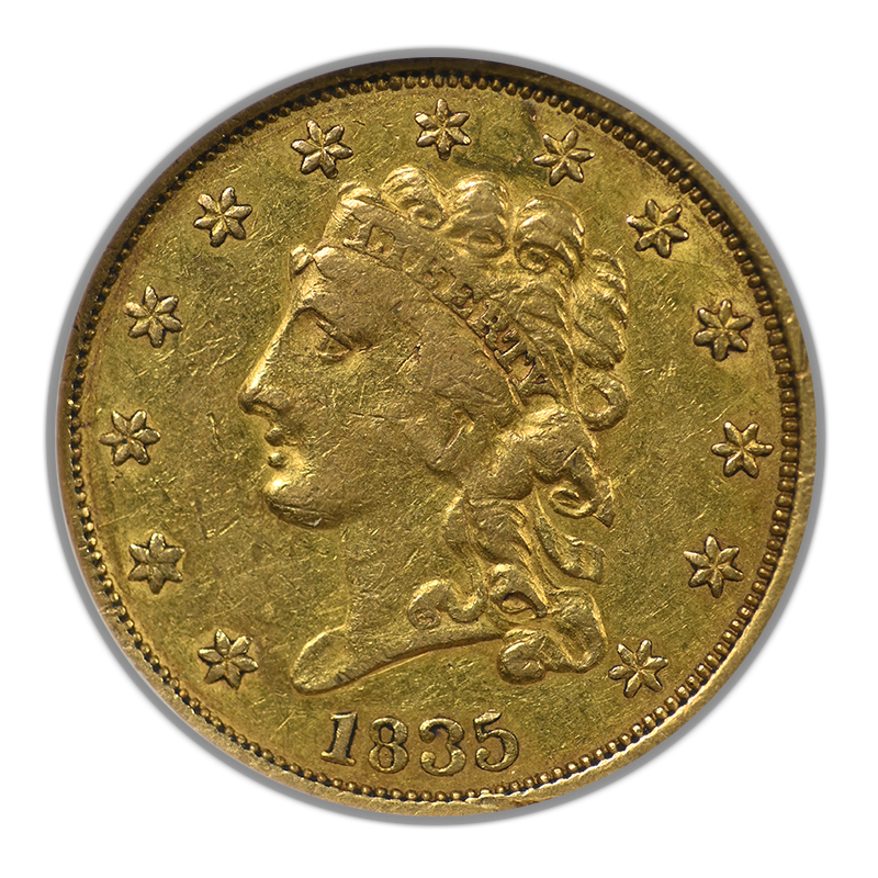 1835 Classic Head Gold Quarter Eagle $2.50 NGC XF40