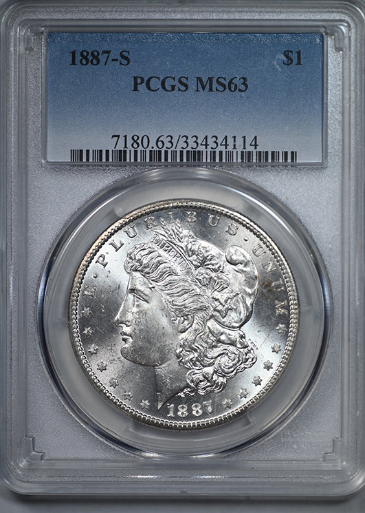 1887-S Morgan Dollar $1 PGCS MS63