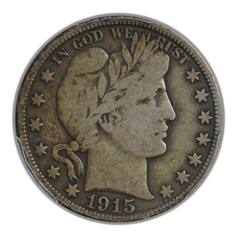 1915 Barber Half Dollar 50C PCGS F12 CAC