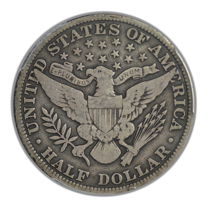 1915 Barber Half Dollar 50C PCGS F12 CAC