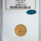 1927 Indian Head Gold Quarter Eagle $2.50 NGC MS63 CAC