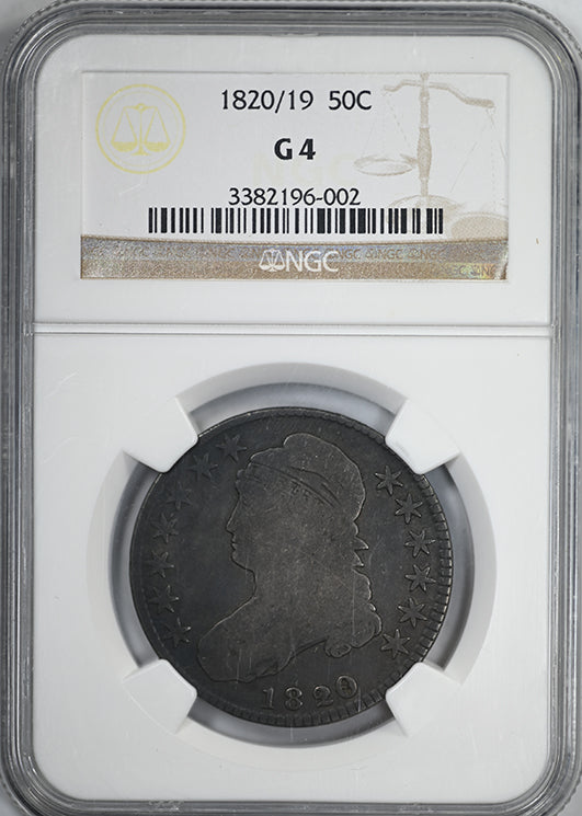 1820/19 Capped Bust Half Dollar 50C NGC G4