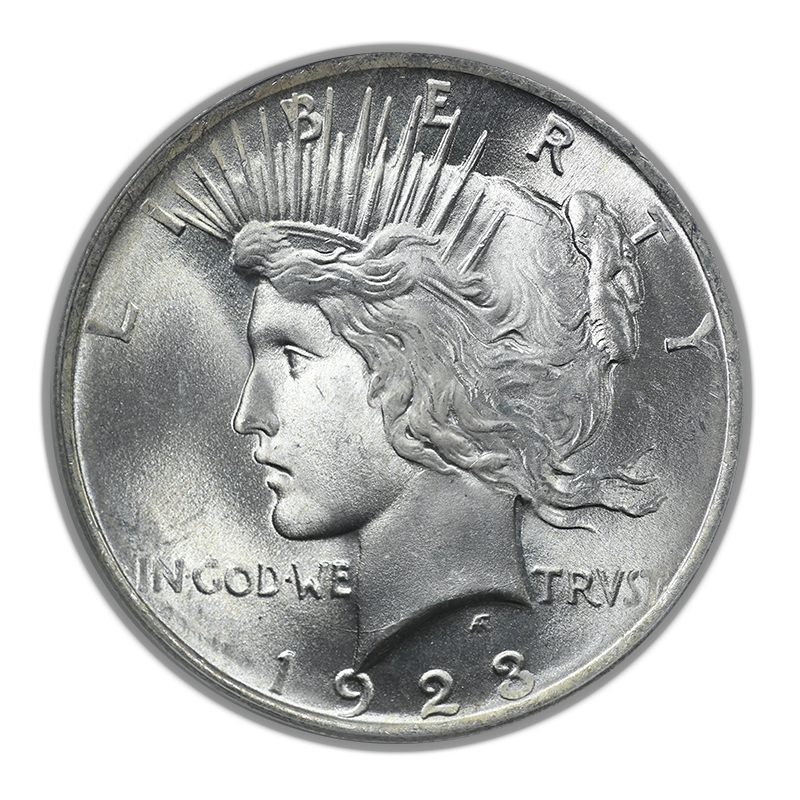 1923 Peace Dollar $1 PCGS MS66+ CAC