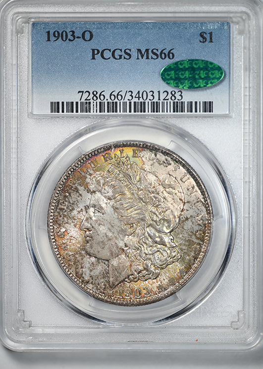 1903-O Morgan Dollar $1 PCGS MS66 CAC - TONED!