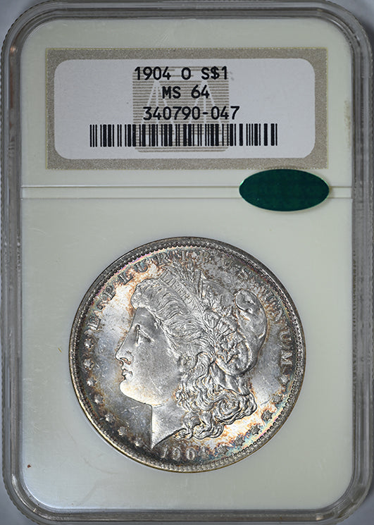 1904-O Morgan Dollar $1 NGC MS64 CAC - TONED!