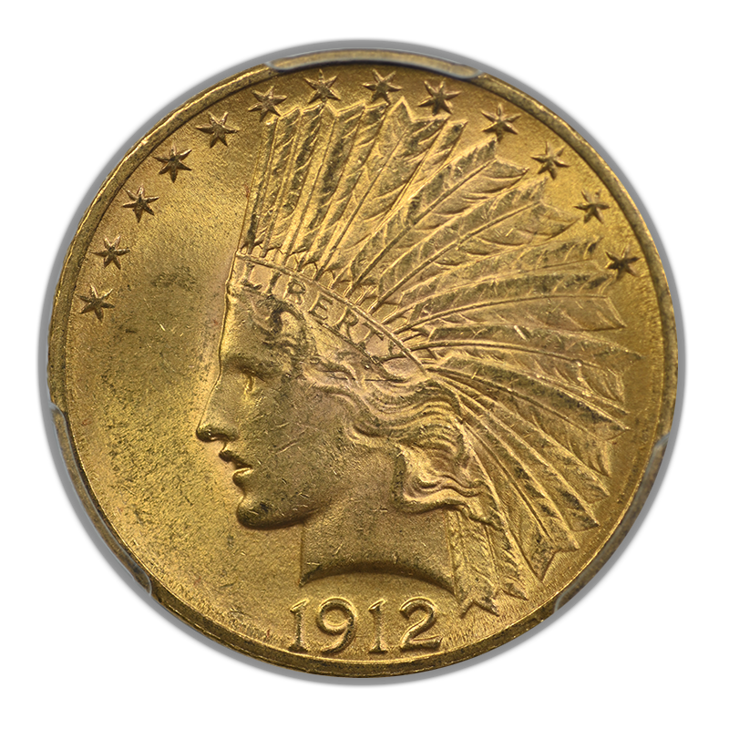 1912 Indian Head Gold Eagle $10 PCGS MS63