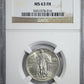 1917 Type 1 Standing Liberty Quarter 25C NGC MS63FH - Full Head Obverse Slab