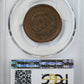 1857 Braided Hair Liberty Head Large Cent 1C PCGS XF45 - Large Date Reverse Slab