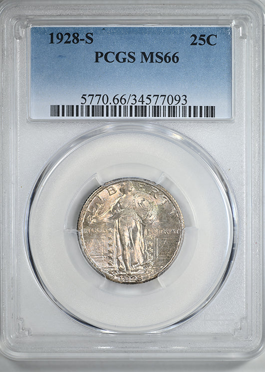 1928-S Standing Liberty Quarter 25C PCGS MS66