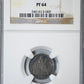 1869 Proof Liberty Seated Dime 10C NGC PF64 - TONED!