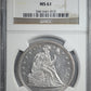 1871 Liberty Seated Dollar $1 NGC MS61