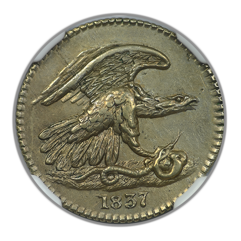 1837 New York Feuchtwangers Composition Cent 1C NGC MS62 HT-268